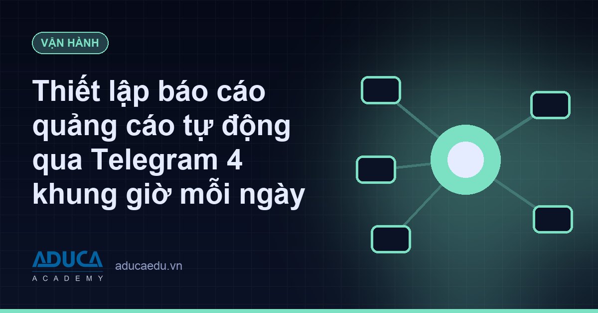Thiết lập báo cáo quảng cáo tự động qua Telegram 4 khung giờ mỗi ngày